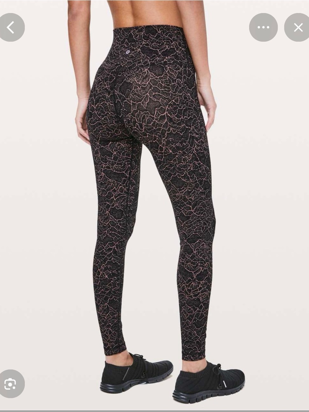 Lululemon Align High-Rise Tight 28”, Lacescape Spanish Rose Black